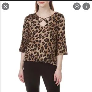 Cyrus leopard crossover tee
